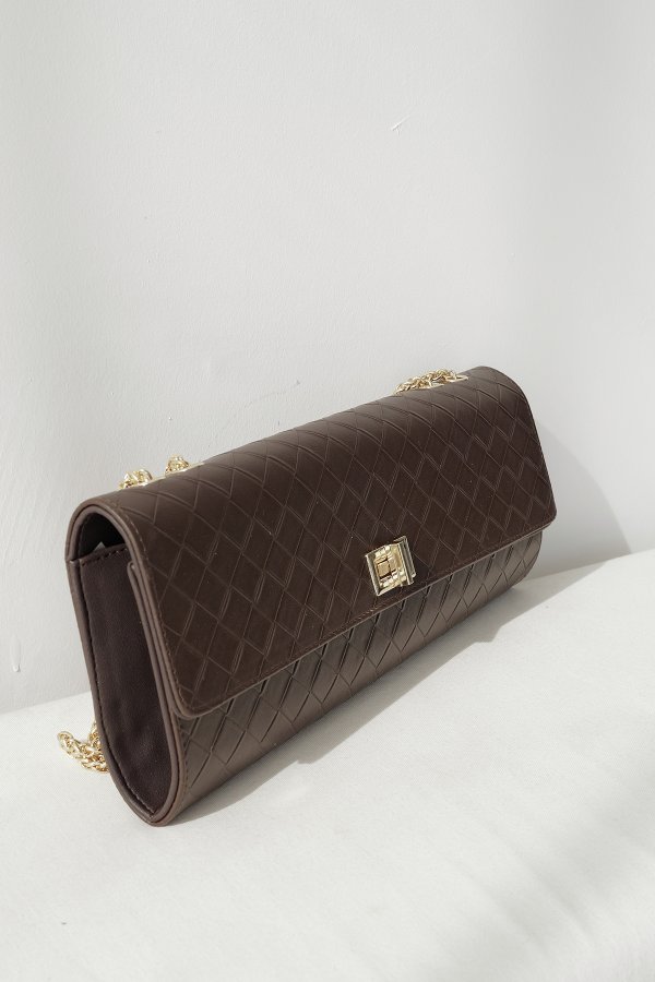 Desenli Dikdörtgen Çanta