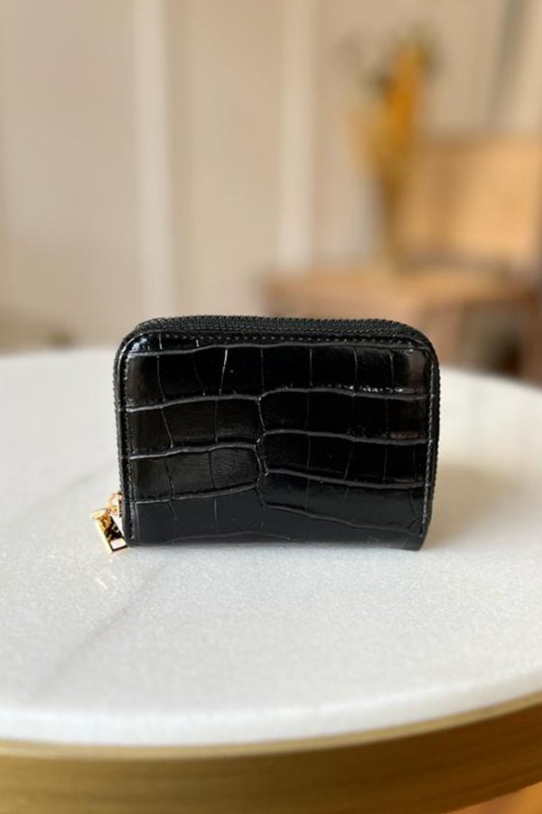 Kroko Fermuarlı Cüzdan