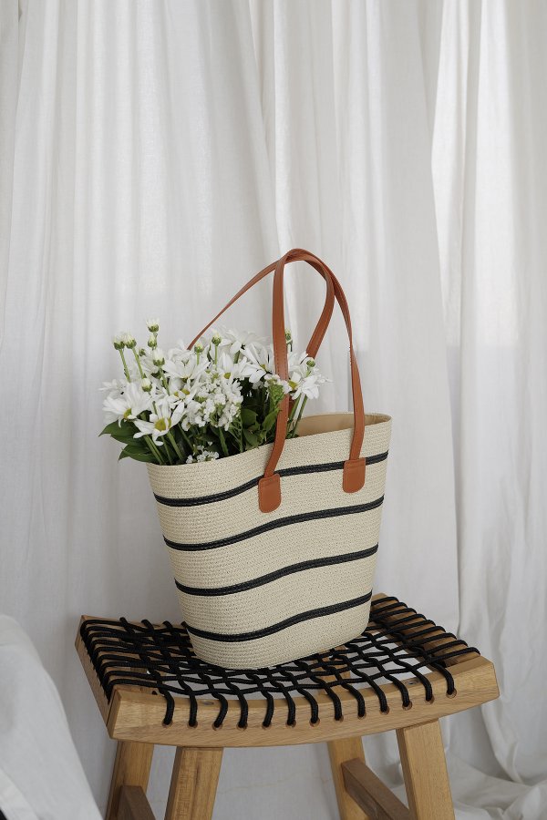 Çift Askılı Hasır Çanta