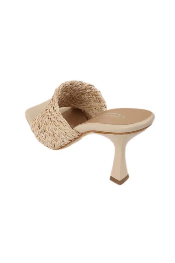 Hasır Bantlı Topuklu Terlik