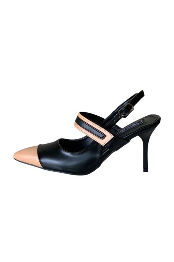 Cırt Detaylı Topuklu Ayakkabı