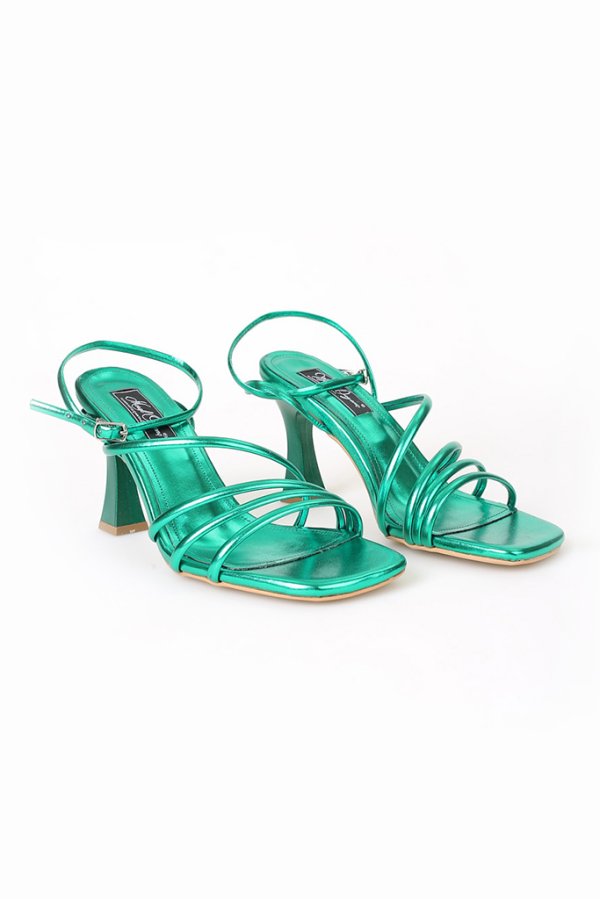 Bilekten Bağlamalı Topuklu Ayakkabı