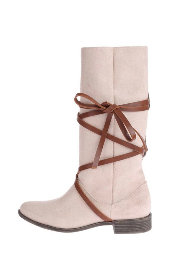 Süet Bağcık Model Çizme