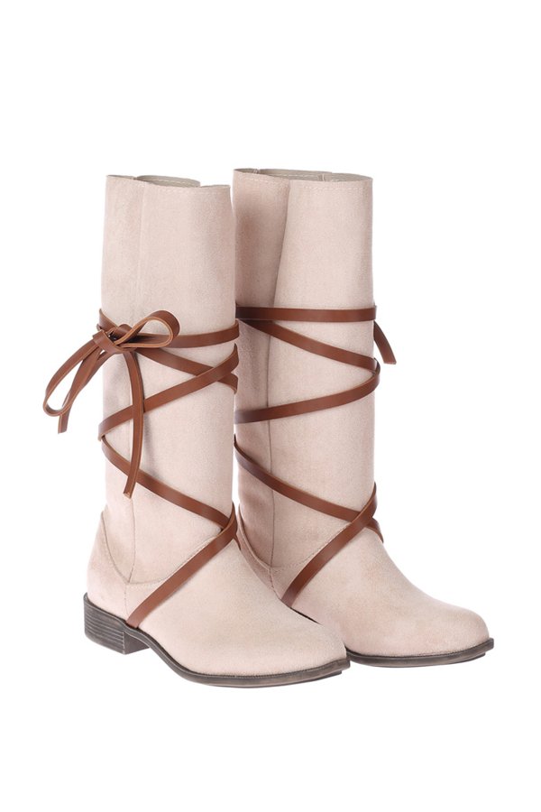 Süet Bağcık Model Çizme