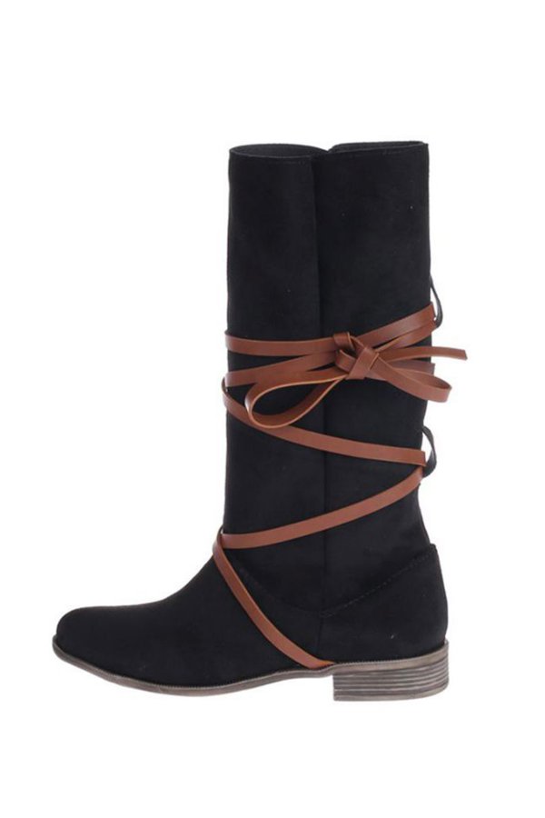 Süet Bağcık Model Çizme