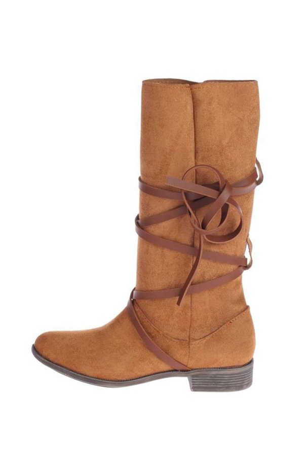 Süet Bağcık Model Çizme