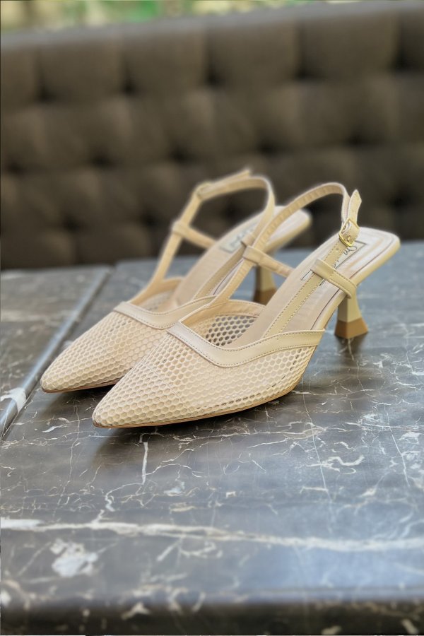 File Detaylı Topuklu Ayakkabı