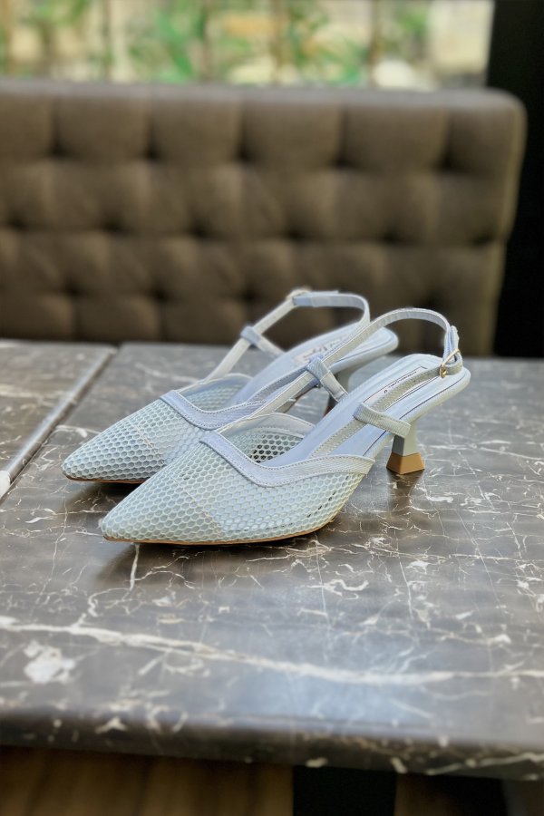 File Detaylı Topuklu Ayakkabı