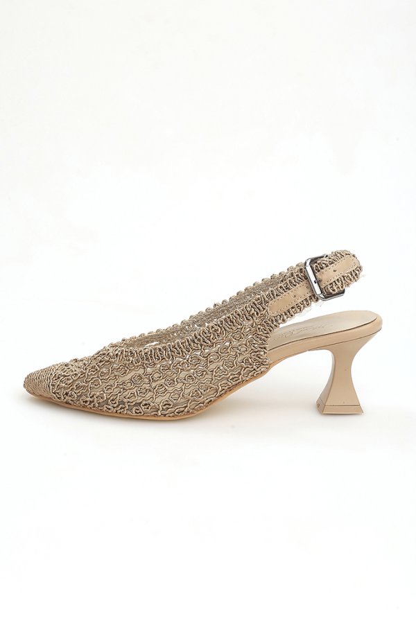 Örgü Model Topuklu Ayakkabı