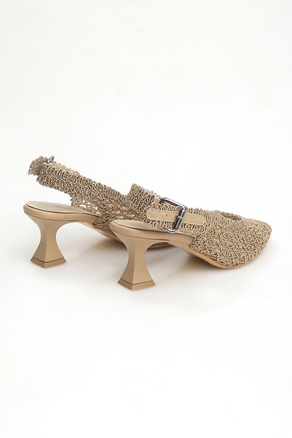 Örgü Model Topuklu Ayakkabı