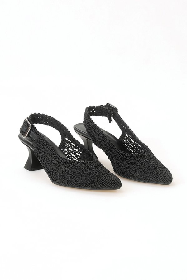 Örgü Model Topuklu Ayakkabı