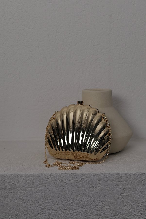 Metalik Deniz Kabuğu Çanta