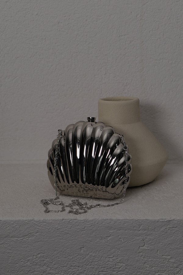 Metalik Deniz Kabuğu Çanta