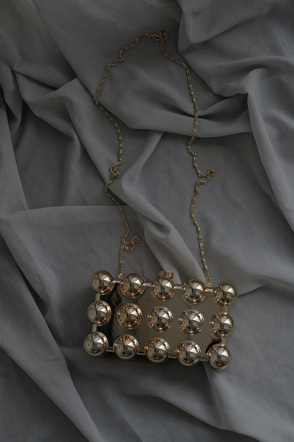 Metalik Dikdörtgen Çanta