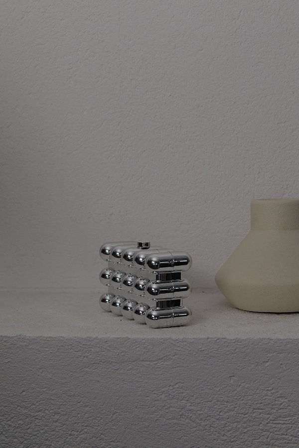 Metalik Dikdörtgen Çanta