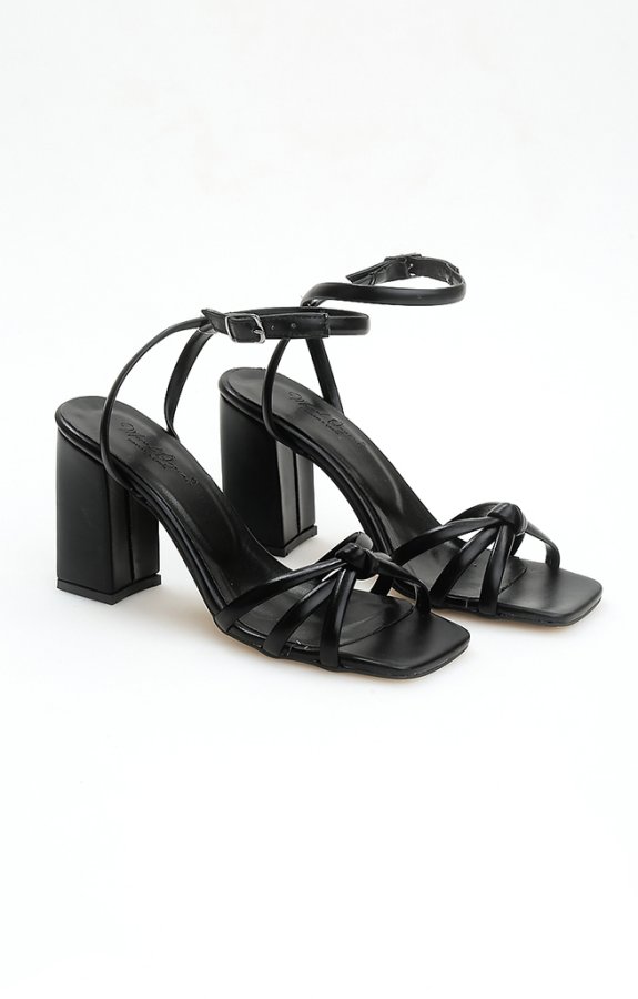 Düğüm Bantlı Topuklu Ayakkabı