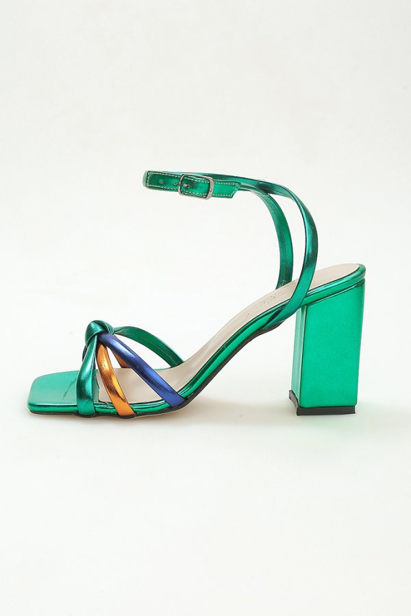 Düğüm Bantlı Topuklu Ayakkabı