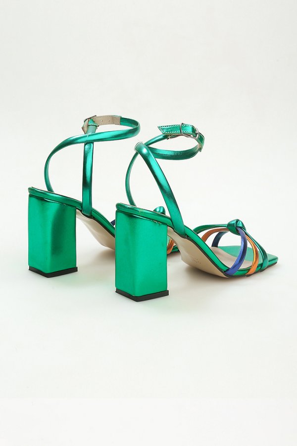 Düğüm Bantlı Topuklu Ayakkabı