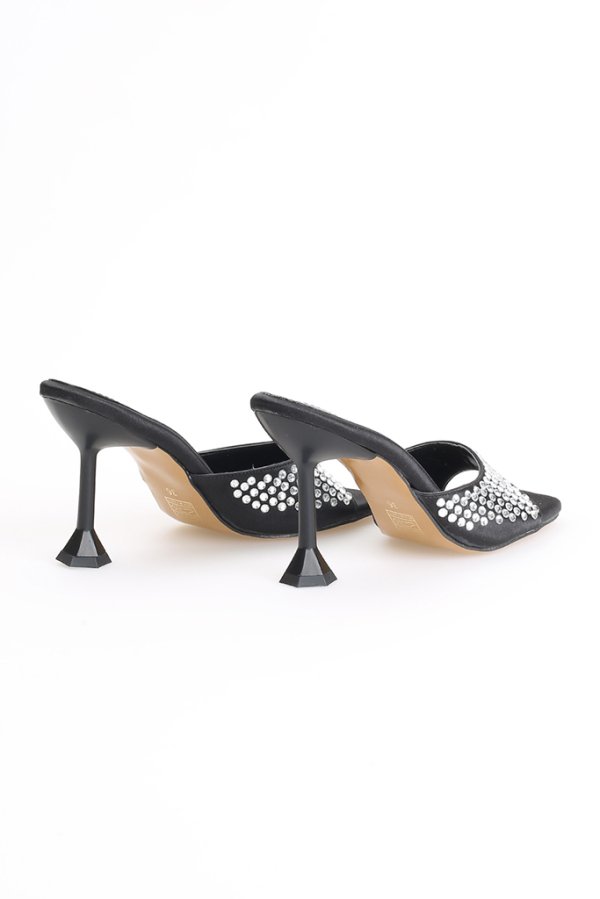 Taşlı Topuklu Terlik
