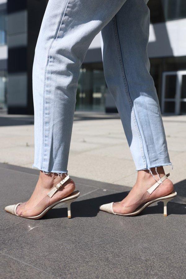 Taşlı Topuklu Ayakkabı