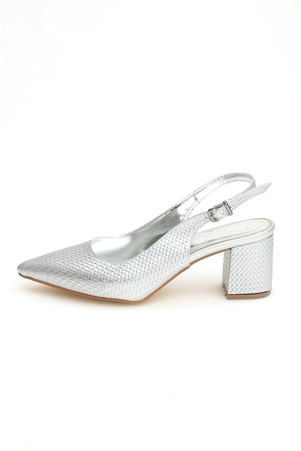 Baskı Desenlı Topuklu Ayakkabı