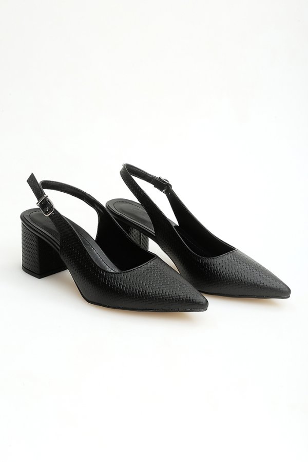 Baskı Desenlı Topuklu Ayakkabı