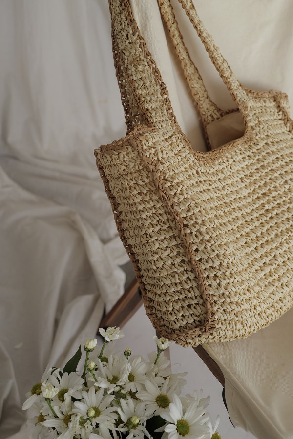 Örgülü Hasır Çanta