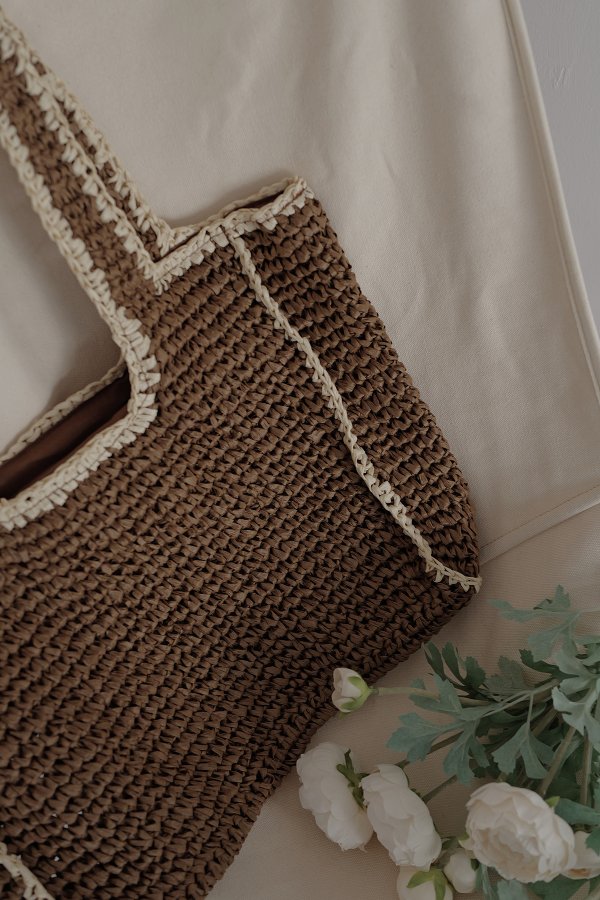 Örgülü Hasır Çanta