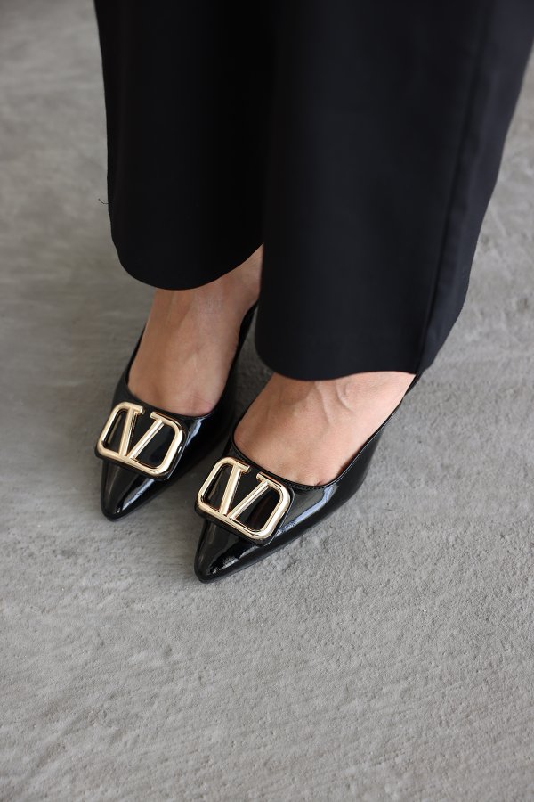 Gold Tokalı Topuklu Ayakkabı