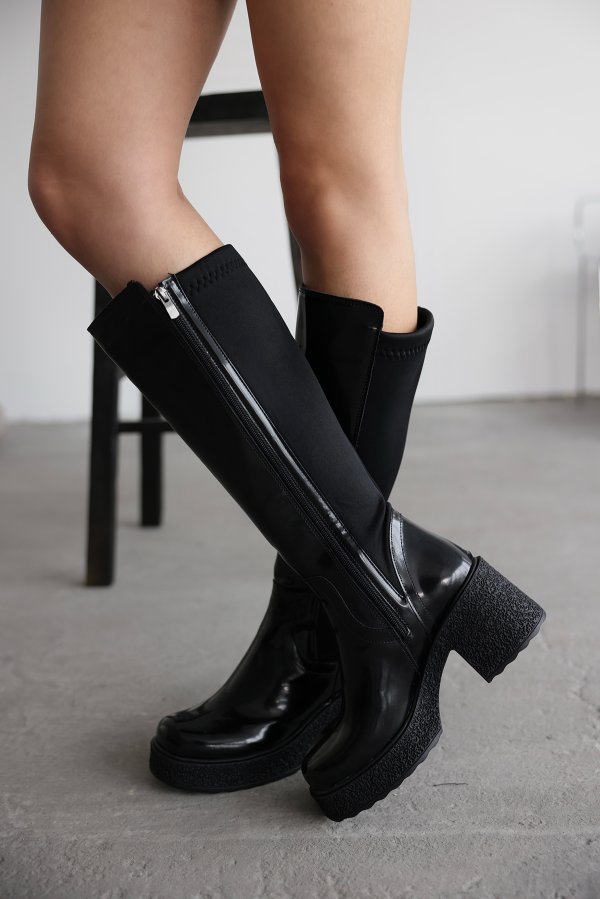Platform Topuklu Çizme