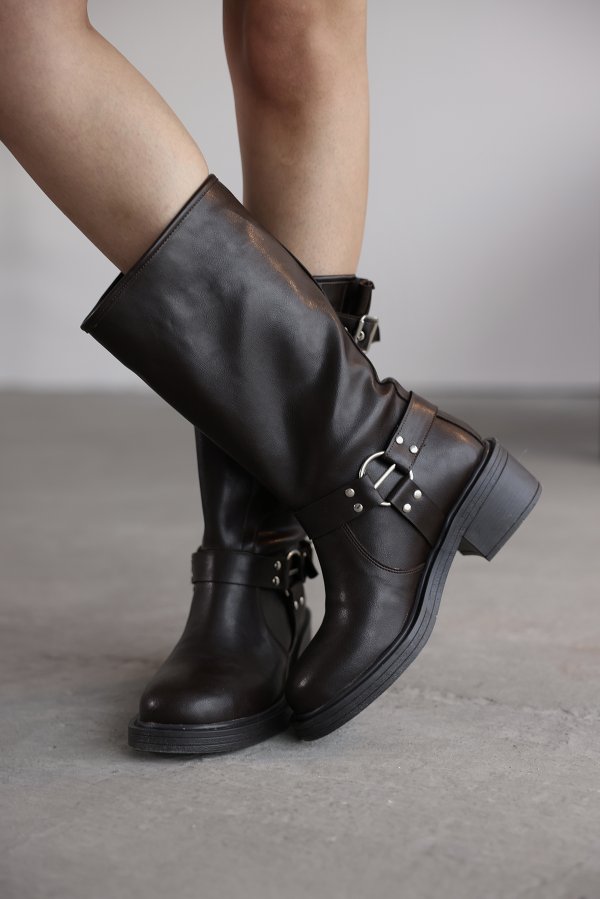 Kemerli Biker Çizme