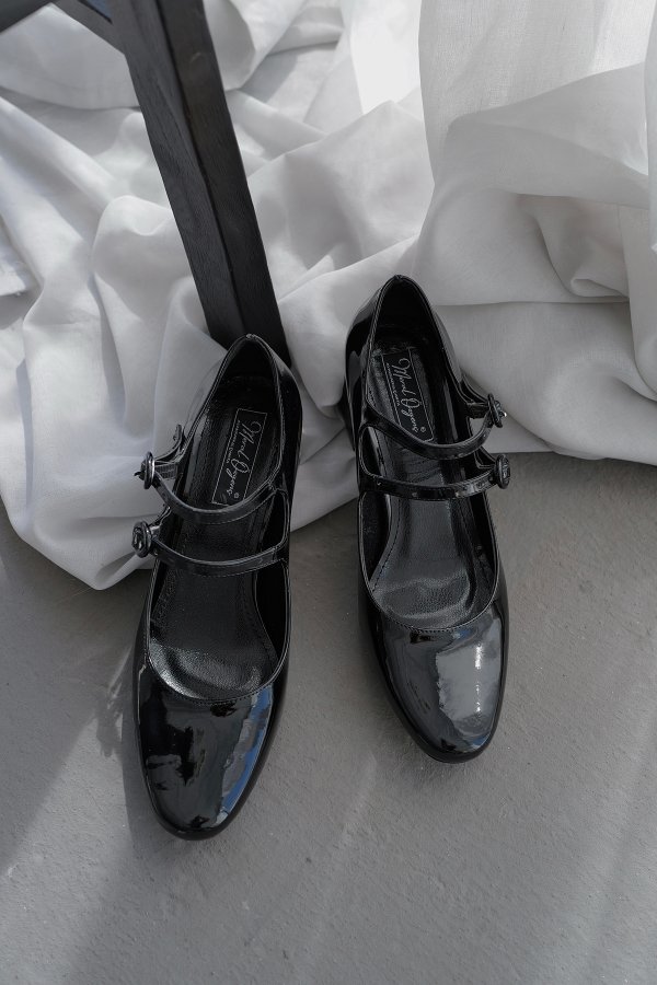 Çift Kemerli Topuklu Ayakkabı