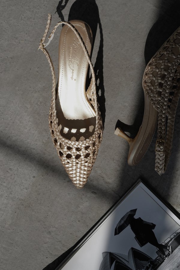 Örgü Model Topuklu Ayakkabı