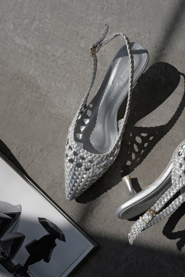 Örgü Model Topuklu Ayakkabı