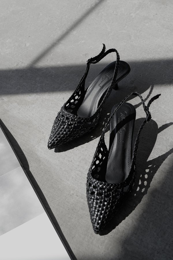 Örgü Model Topuklu Ayakkabı