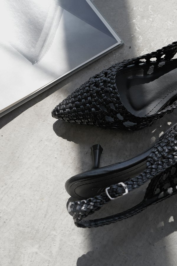 Örgü Model Topuklu Ayakkabı