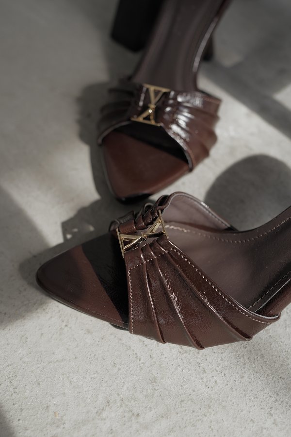 Drape Model Topuklu Terlik