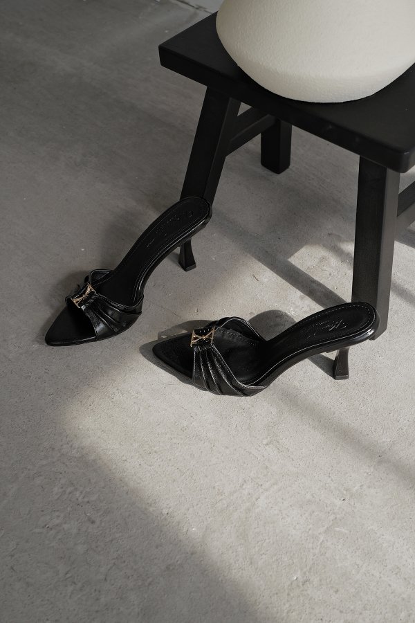 Drape Model Topuklu Terlik