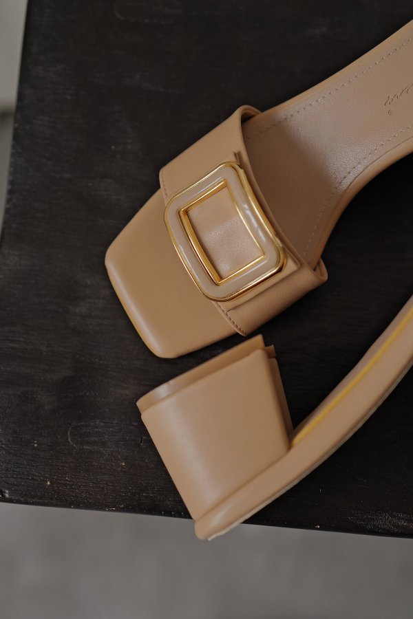 Gold Tokalı Topuklu Terlik