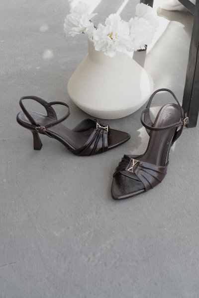 Drape Model Topuklu Topuklu Ayakkabı