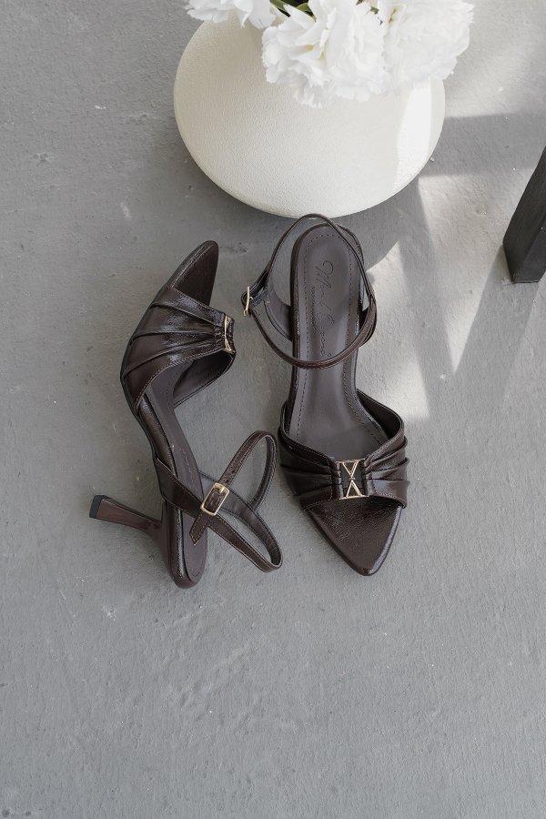 Drape Model Topuklu Topuklu Ayakkabı