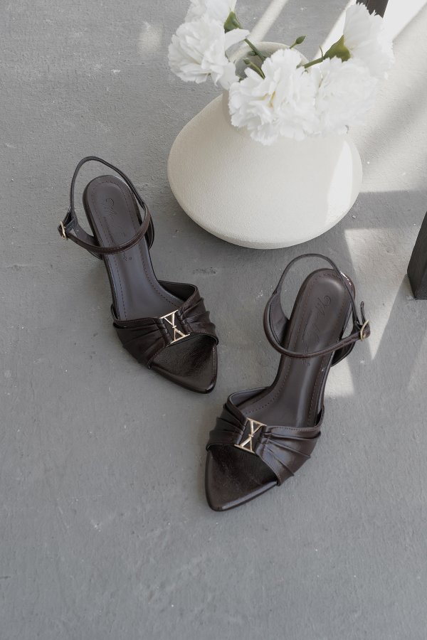 Drape Model Topuklu Topuklu Ayakkabı