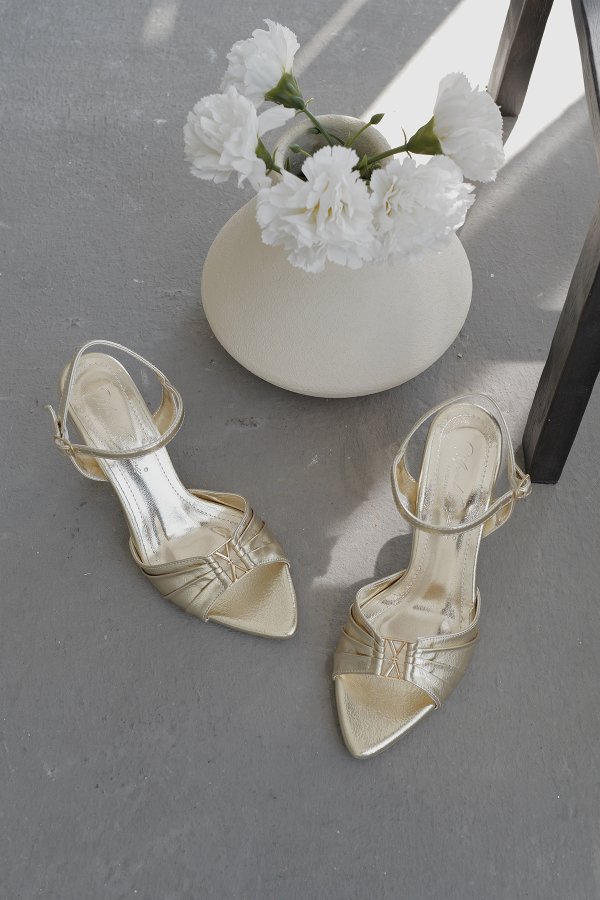 Drape Model Topuklu Topuklu Ayakkabı