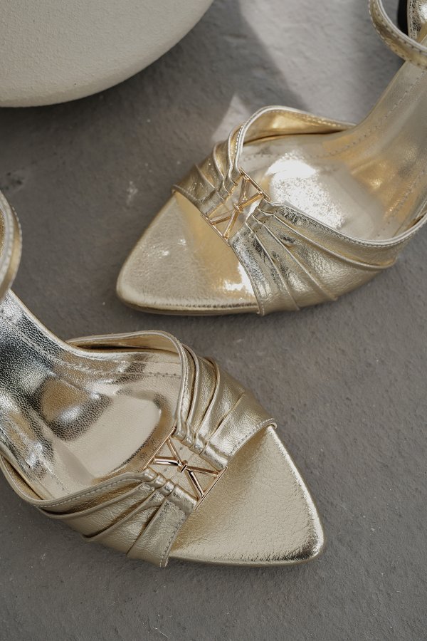 Drape Model Topuklu Topuklu Ayakkabı