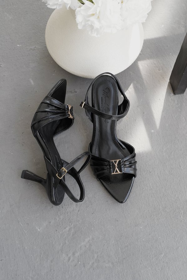 Drape Model Topuklu Topuklu Ayakkabı