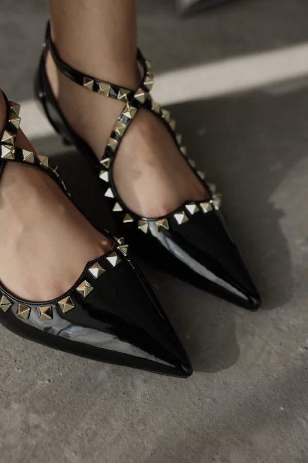 Zımba Detay Topuklu Ayakkabı