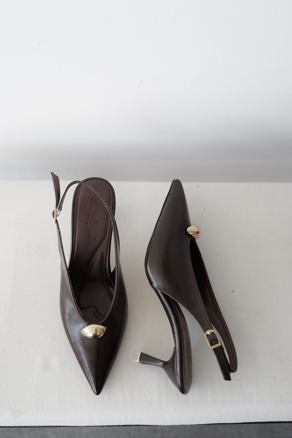 Gold Tokalı Topuklu Ayakkabı