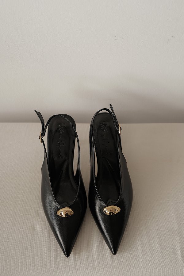 Gold Tokalı Topuklu Ayakkabı