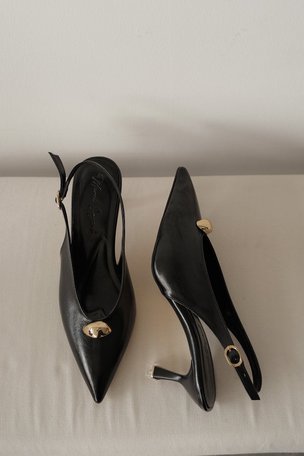 Gold Tokalı Topuklu Ayakkabı