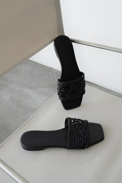 Örme Bantlı Düz Terlik